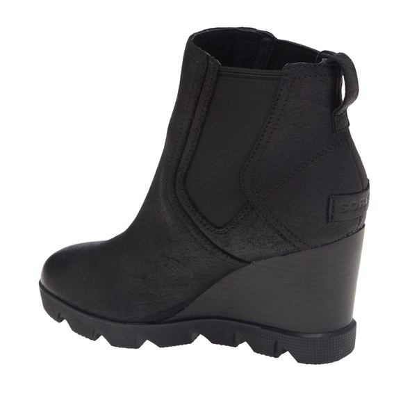 Sorel Women’s Joan Uptown Waterproof Wedge Chelsea Boot in Black Size: 9 - Picture 6 of 16